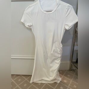 Super down XS white t-shirt dress